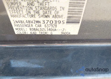 2021 Nissan Altima S Fwd from USA, damaged, VIN 1N4BL4BV2MN370395